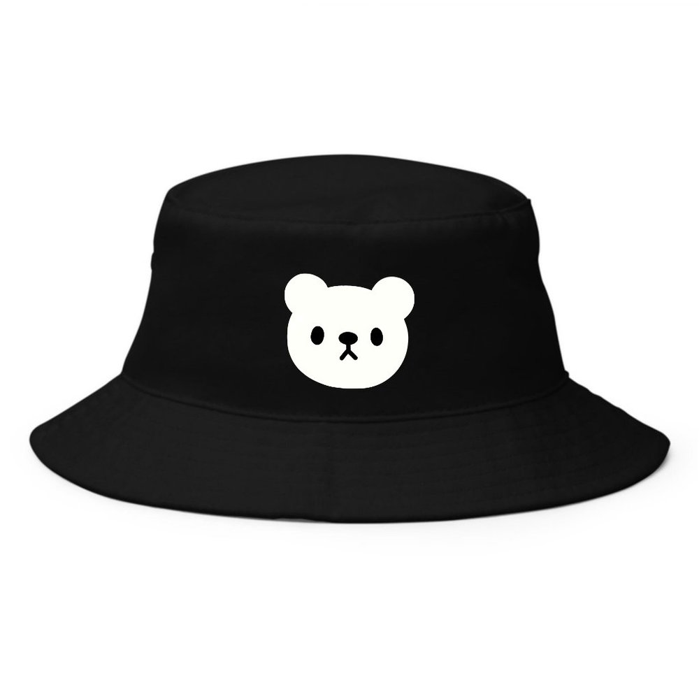 Bear Bucket Hat, Hello, Kawaii , Japanese Cute, Funny, Lofi, Vaporwave